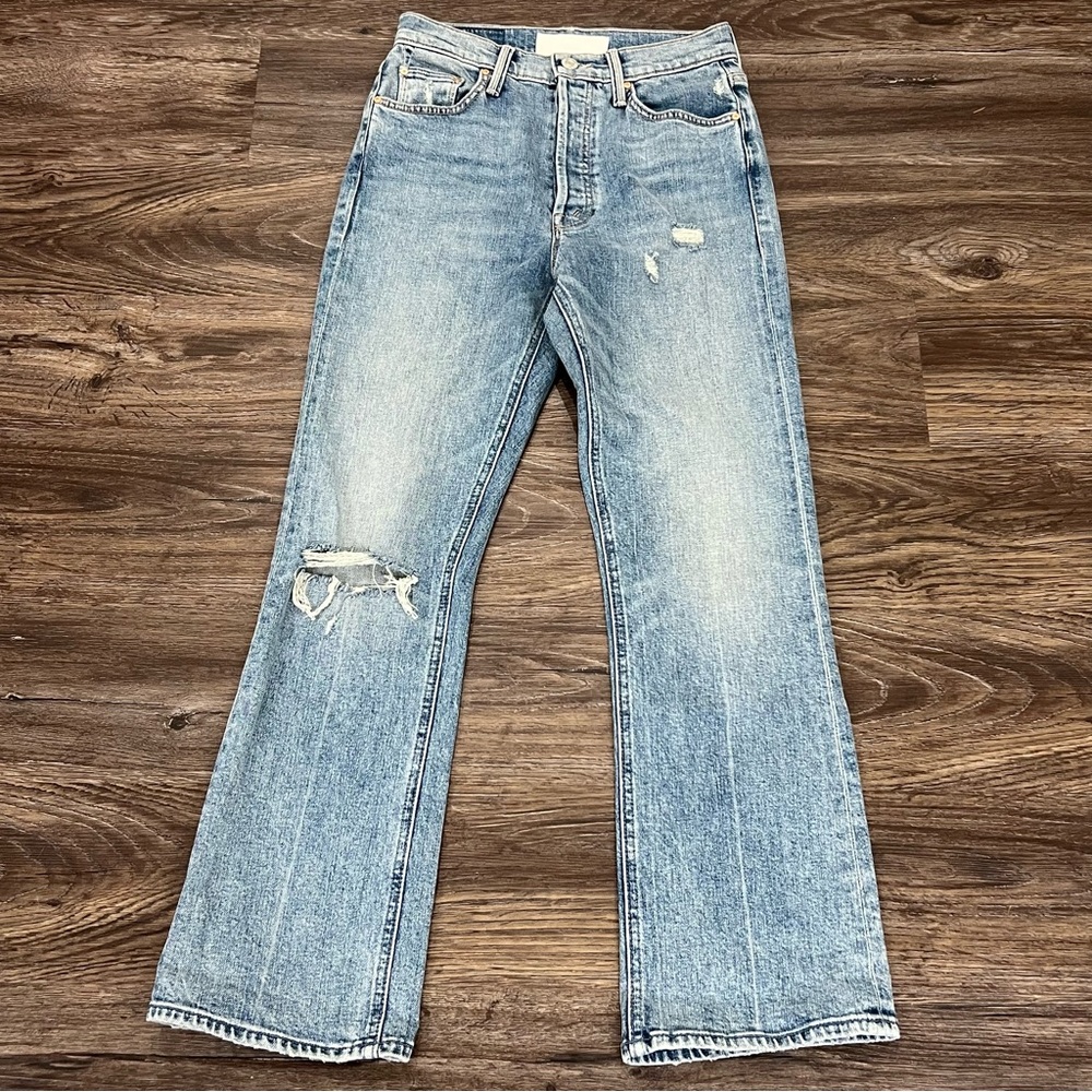 Mother Superior The Tripper 20 Minutes Of Fame Distressed Straight Jeans Size 25